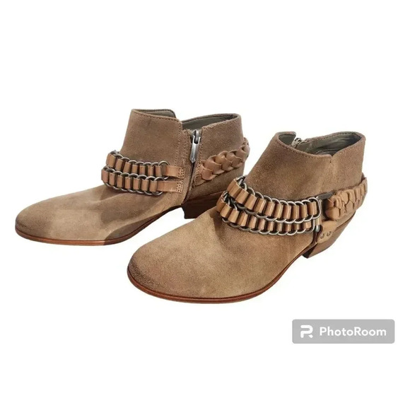 Sam Edelman Booties Tan Size 7 Zip Side. - Picture 2 of 8